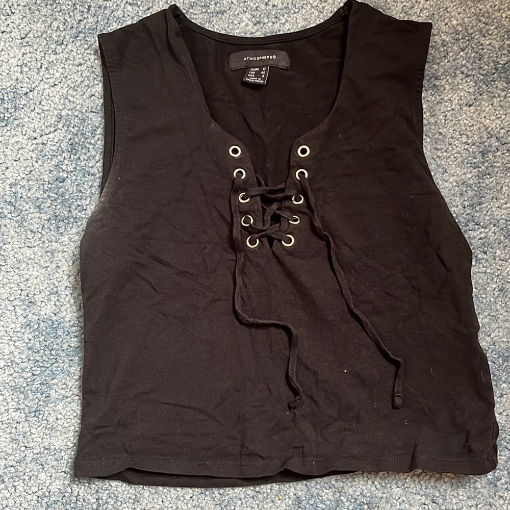 Lace up tank top